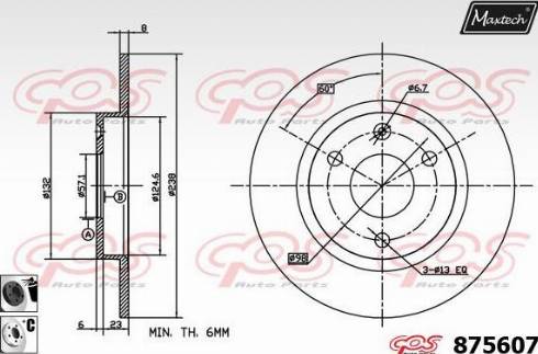 Maxtech 875607.6060 - Kočioni disk www.molydon.hr