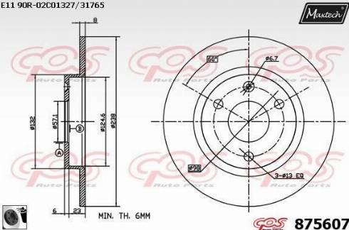 Maxtech 875607.0060 - Kočioni disk www.molydon.hr