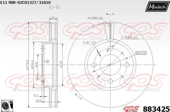 Maxtech 875607 - Kočioni disk www.molydon.hr