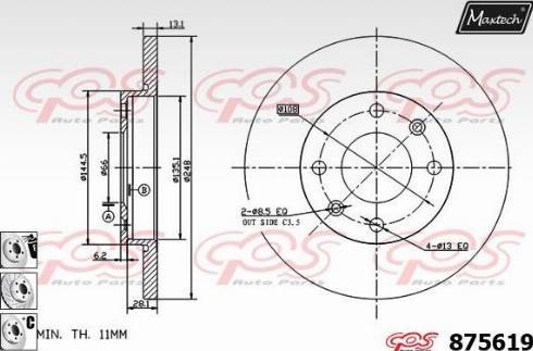 Maxtech 875619.6980 - Kočioni disk www.molydon.hr