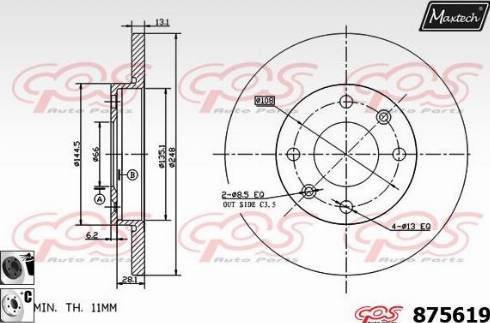 Maxtech 875619.6060 - Kočioni disk www.molydon.hr