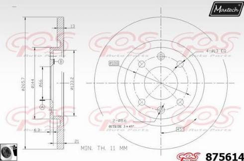 Maxtech 875614.0060 - Kočioni disk www.molydon.hr