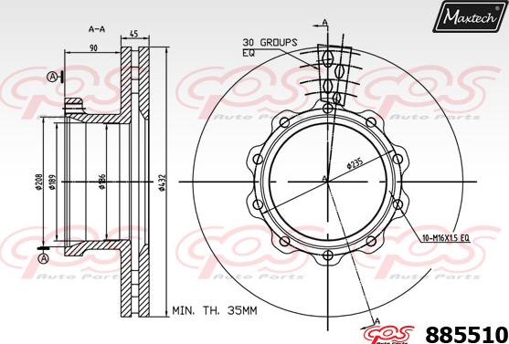 Maxtech 875614 - Kočioni disk www.molydon.hr