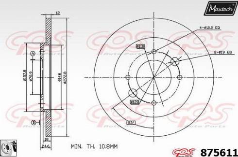 Maxtech 875611.0080 - Kočioni disk www.molydon.hr