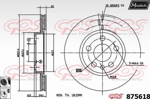 Maxtech 875618.6060 - Kočioni disk www.molydon.hr