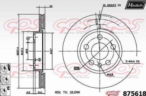 Maxtech 875618.6880 - Kočioni disk www.molydon.hr