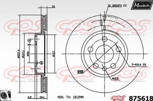 Maxtech 875618.0060 - Kočioni disk www.molydon.hr