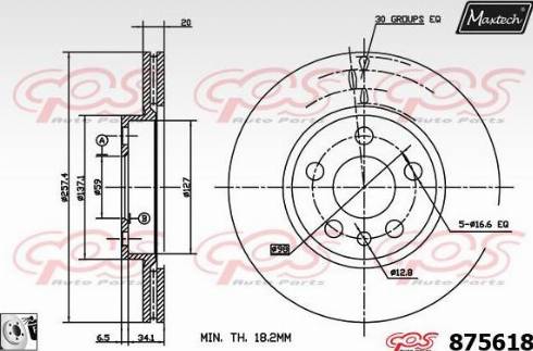 Maxtech 875618.0080 - Kočioni disk www.molydon.hr