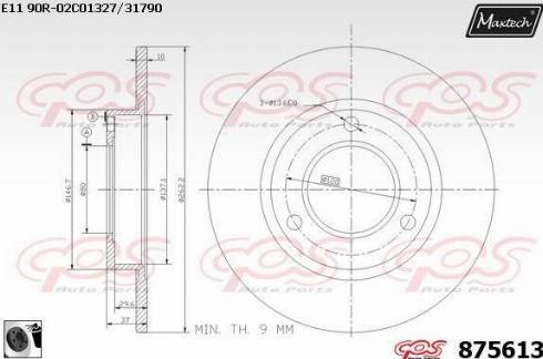 Maxtech 875613.0060 - Kočioni disk www.molydon.hr