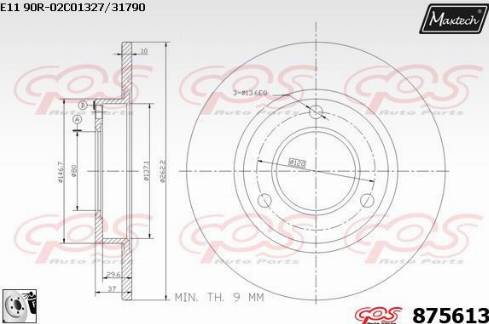 Maxtech 875613.0080 - Kočioni disk www.molydon.hr