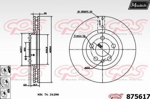 Maxtech 875617.6980 - Kočioni disk www.molydon.hr