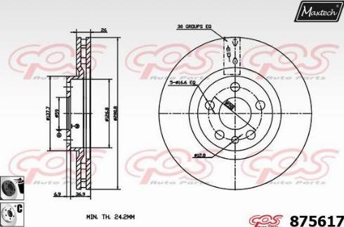 Maxtech 875617.6060 - Kočioni disk www.molydon.hr