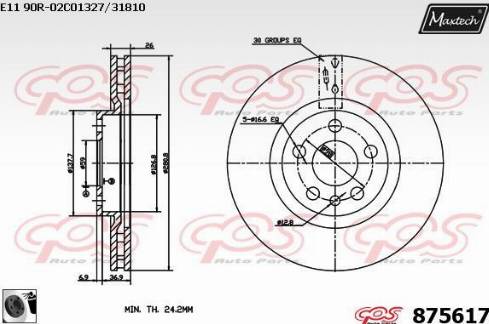 Maxtech 875617.0060 - Kočioni disk www.molydon.hr