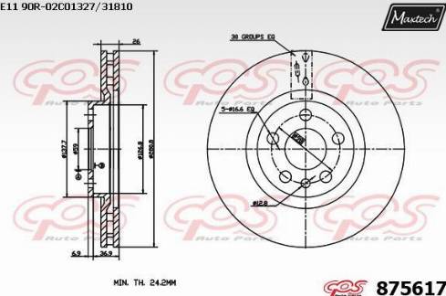 Maxtech 875617.0000 - Kočioni disk www.molydon.hr