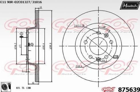 Maxtech 875639.0060 - Kočioni disk www.molydon.hr