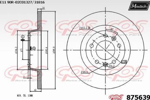 Maxtech 875639.0000 - Kočioni disk www.molydon.hr