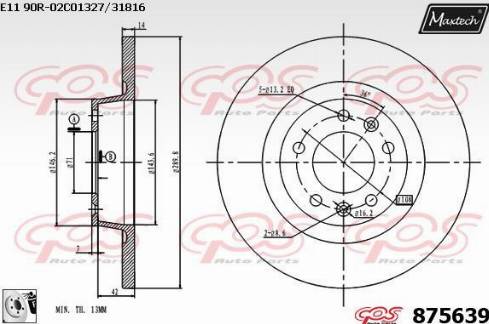 Maxtech 875639.0080 - Kočioni disk www.molydon.hr