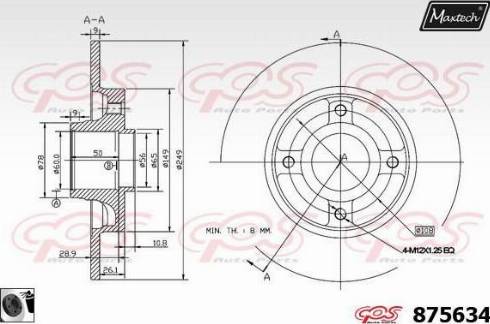 Maxtech 875634.0065 - Kočioni disk www.molydon.hr