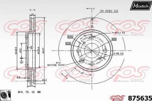 Maxtech 875635.0060 - Kočioni disk www.molydon.hr