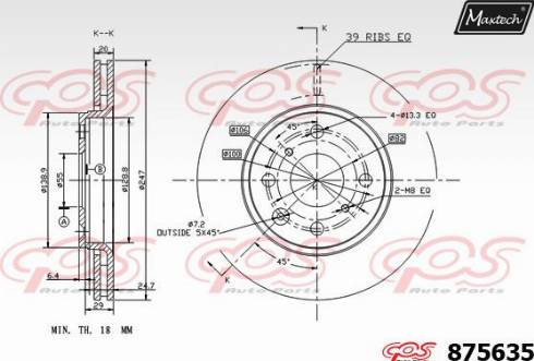 Maxtech 875635.0000 - Kočioni disk www.molydon.hr