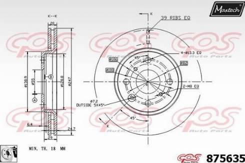 Maxtech 875635.0080 - Kočioni disk www.molydon.hr