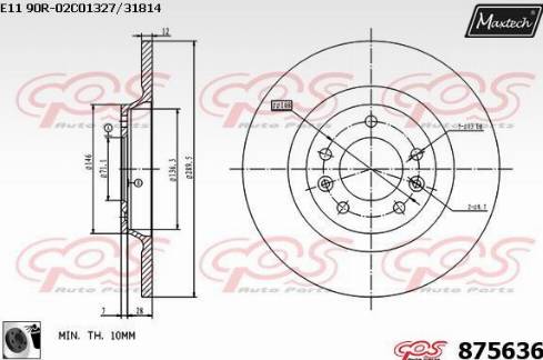 Maxtech 875636.0060 - Kočioni disk www.molydon.hr