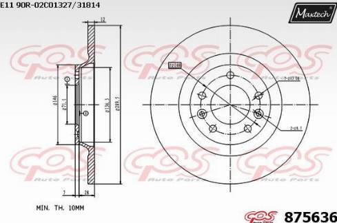 Maxtech 875636.0000 - Kočioni disk www.molydon.hr