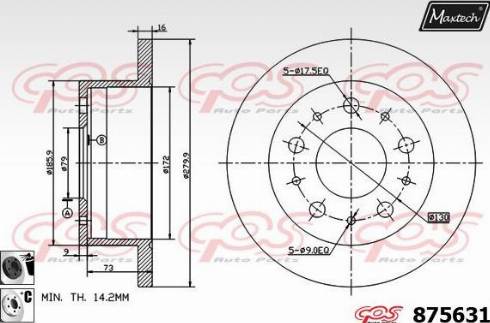 Maxtech 875631.6060 - Kočioni disk www.molydon.hr