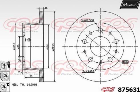 Maxtech 875631.6980 - Kočioni disk www.molydon.hr