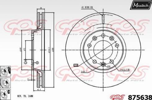 Maxtech 875638.6980 - Kočioni disk www.molydon.hr