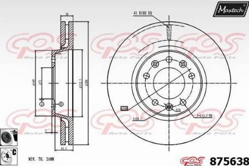 Maxtech 875638.6060 - Kočioni disk www.molydon.hr