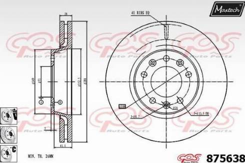 Maxtech 875638.6880 - Kočioni disk www.molydon.hr