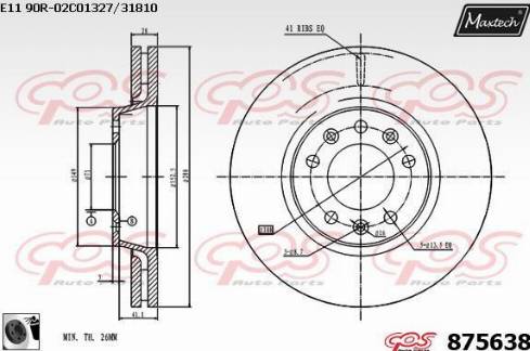 Maxtech 875638.0060 - Kočioni disk www.molydon.hr