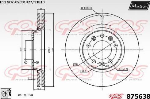 Maxtech 875638.0080 - Kočioni disk www.molydon.hr