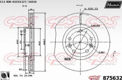 Maxtech 875632.0060 - Kočioni disk www.molydon.hr