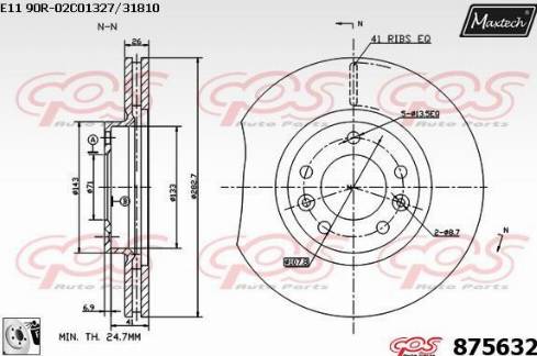 Maxtech 875632.0080 - Kočioni disk www.molydon.hr