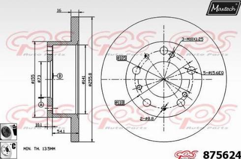 Maxtech 875624.6060 - Kočioni disk www.molydon.hr