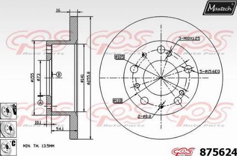 Maxtech 875624.6880 - Kočioni disk www.molydon.hr