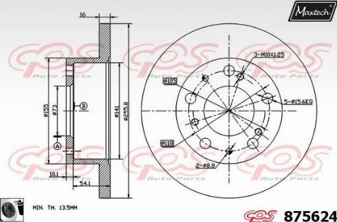 Maxtech 875624.0060 - Kočioni disk www.molydon.hr