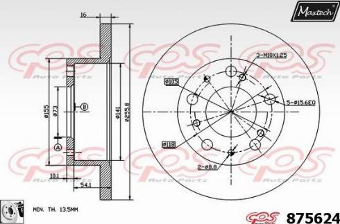 Maxtech 875624.0080 - Kočioni disk www.molydon.hr