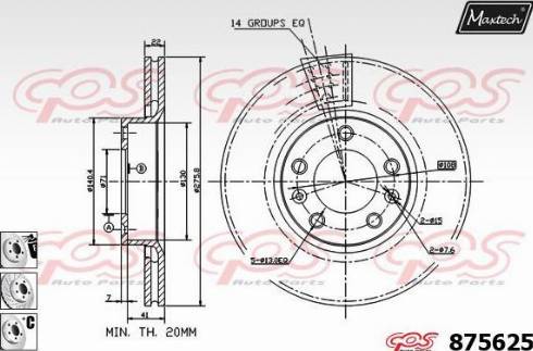 Maxtech 875625.6980 - Kočioni disk www.molydon.hr