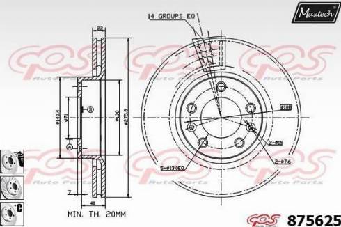 Maxtech 875625.6880 - Kočioni disk www.molydon.hr