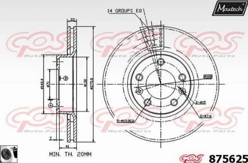 Maxtech 875625.0060 - Kočioni disk www.molydon.hr