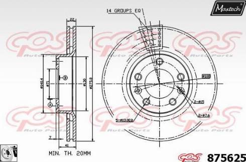 Maxtech 875625.0080 - Kočioni disk www.molydon.hr