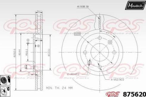 Maxtech 875620.6060 - Kočioni disk www.molydon.hr