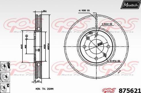 Maxtech 875621.6980 - Kočioni disk www.molydon.hr