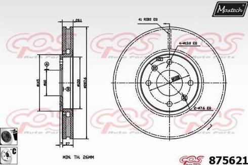 Maxtech 875621.6060 - Kočioni disk www.molydon.hr