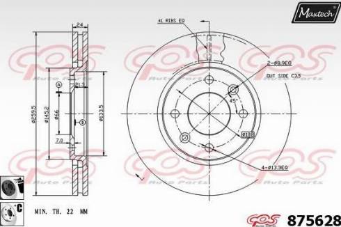 Maxtech 875628.6060 - Kočioni disk www.molydon.hr