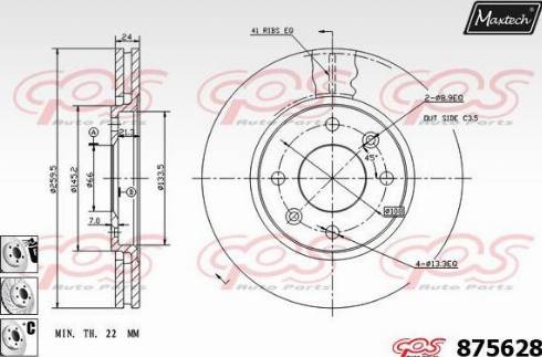 Maxtech 875628.6880 - Kočioni disk www.molydon.hr