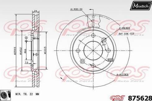 Maxtech 875628.0060 - Kočioni disk www.molydon.hr